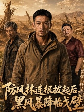防风林连根拔起后黑风暴降临戈壁